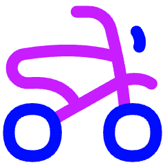 Motorcycle Side Icon from Flex Neon Set