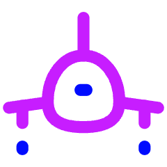 Plane Front Icon from Flex Neon Set