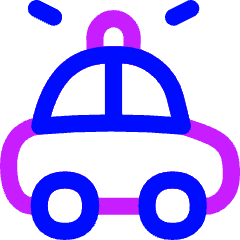 Police Car Icon from Flex Neon Set
