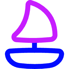 Sail Ship Icon from Flex Neon Set