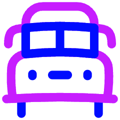 School Bus Front Icon from Flex Neon Set