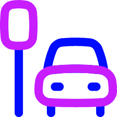 Taxi Station Icon from Flex Neon Set