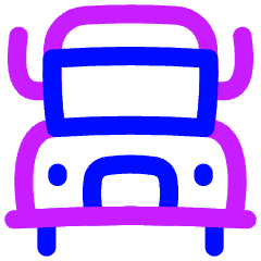 Truck Front Icon from Flex Neon Set