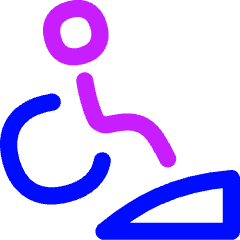 Disability Slope Icon from Flex Neon Set