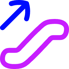 Escalator Up Icon from Flex Neon Set