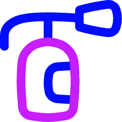 Fire Extinguisher Sign Icon from Flex Neon Set