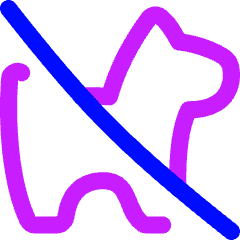 No Pets Allowed Icon from Flex Neon Set