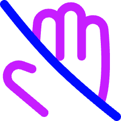 No Touch Sign Icon from Flex Neon Set