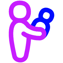 Signage Priority Infant Person Icon from Flex Neon Set