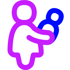 Signage Priority Infant Woman Icon from Flex Neon Set