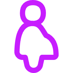 Signage Priority Pregnant Woman Icon from Flex Neon Set