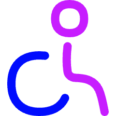 Wheelchair 1 Icon from Flex Neon Set