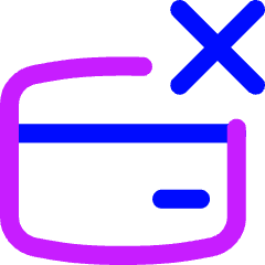 Credit Card Declined Icon from Flex Neon Set