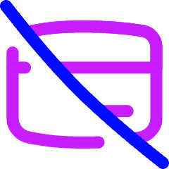 Credit Card Disable Icon from Flex Neon Set