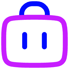 Bag Suitcase 3 Icon from Flex Neon Set
