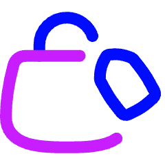 Shopping Bag Hand Bag Price Tag Icon from Flex Neon Set