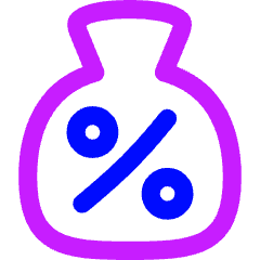 Discount Percent Bag Icon from Flex Neon Set