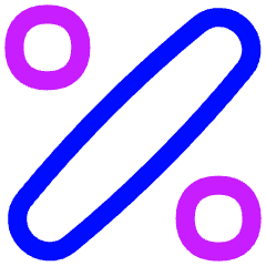 Discount Percent Icon from Flex Neon Set