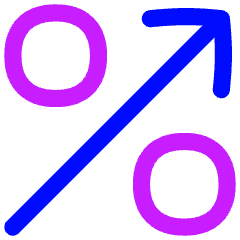 Discount Percent Increase Icon from Flex Neon Set