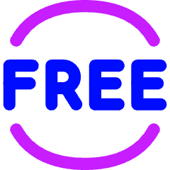 Tag Free Circle Icon from Flex Neon Set