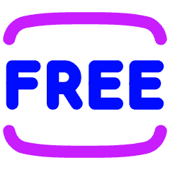 Tag Free Square Icon from Flex Neon Set