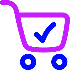 Shopping Cart Check Icon from Flex Neon Set