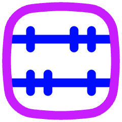 Abacus Horizontal Icon from Flex Neon Set