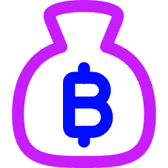 Bag Bitcoin Icon from Flex Neon Set
