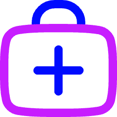 Bag Suitcase Add Plus Icon from Flex Neon Set