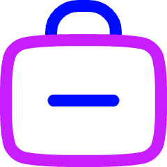 Bag Suitcase Remove Subtract Icon from Flex Neon Set
