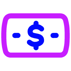 Bill Dollar 2 Icon from Flex Neon Set