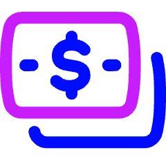 Bill Dollar 4 Icon from Flex Neon Set