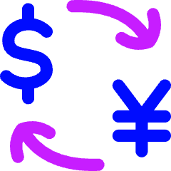 Cash Exchange Rate Icon from Flex Neon Set