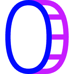 Coin Vertical Icon from Flex Neon Set