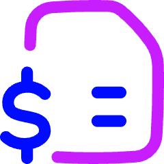 File Dollar Icon from Flex Neon Set