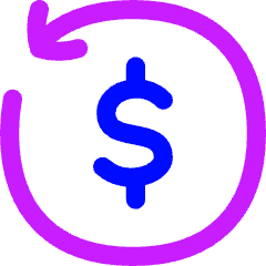 Transaction Refund Cashback Icon from Flex Neon Set