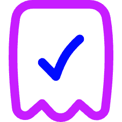 Receipt Check Icon from Flex Neon Set