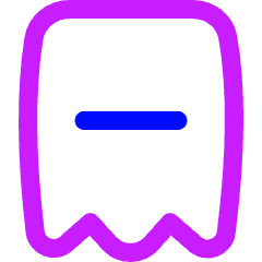 Receipt Subtract Icon from Flex Neon Set