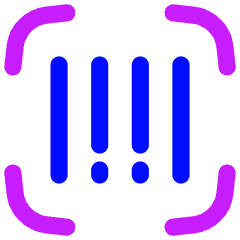 Scanner Bar Code Icon from Flex Neon Set
