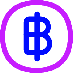 Baht Circle Icon from Flex Neon Set