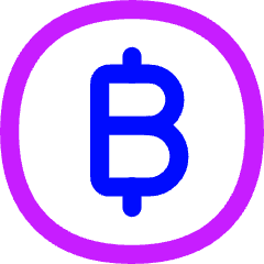 Bitcoin Circle 1 Icon from Flex Neon Set