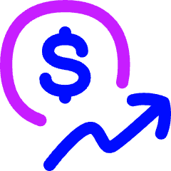 Dollar Increase Icon from Flex Neon Set