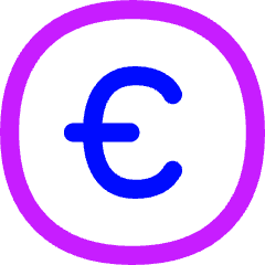 Euro Circle Icon from Flex Neon Set