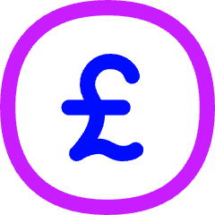 Pound Circle Icon from Flex Neon Set