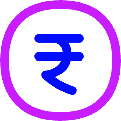 Rupee Circle Icon from Flex Neon Set