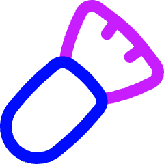 Make Up Brush Icon from Flex Neon Set