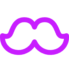 Moustache Icon from Flex Neon Set
