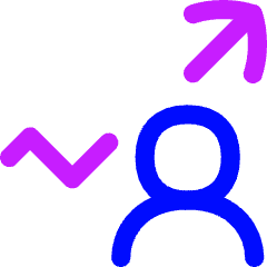 Graph Arrow User Increase Icon from Flex Neon Set