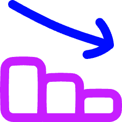 Graph Bar Decrease Icon from Flex Neon Set