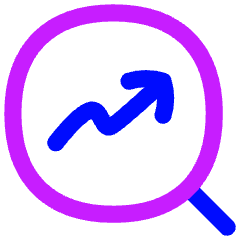 Search Arrow Increase Icon from Flex Neon Set